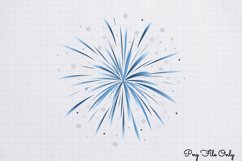 Happy New Year Fireworks Clipart PNG Product Image 1