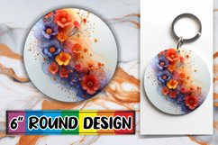 Radiant Bloom Sublimation Circle Design Product Image 1