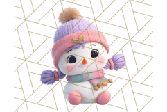 Adorable Snowman Character PNG Clipart Product Image 5