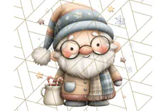 Watercolor Winter Gnome Clipart, Cute Gnome Christmas PNG Product Image 5
