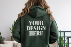 Forest Green Gildan 18500 Hoodie Mockup ,Cozy Unisex Sweatsh Product Image 1
