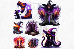 Halloween Character Boots V2 - Spooky Gothic Clipart PNG Product Image 7