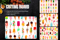 Ice Cream Cutting Board Summer Parties Chopping Board_49 Product Image 1
