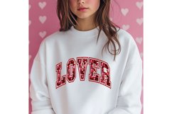 LOVER Canva Frame Varsity Valentine&#039;s Day Photo Frame Shirt Product Image 2
