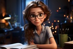 3D Character Girl Psychologist with relevant environment Product Image 1