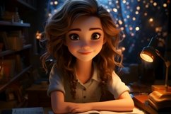 3D Character Girl Psychologist with relevant environment Product Image 1