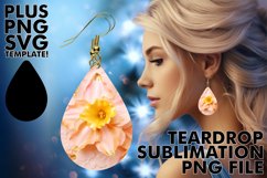 Sublimation Artistry: Teardrop Beauty in 3D Product Image 1