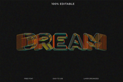3D Dream Text Effect | Retro Futuristic Font Style Product Image 1
