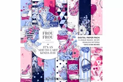 Fashion Shoes Shopping Floral Silver Glitter Paper Pack Product Image 1