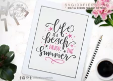 Life Is A Beach Enjoy The Summer SVG | Funny Beach SVG Product Image 2