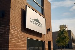 Sign Board Mockup on Building Wall Product Image 2