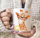 Giraffe in glasses svg, Cute Funny Kids Mother svg clip art Product Image 3