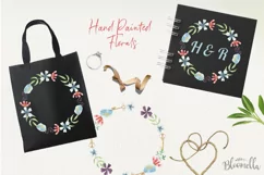 Floral Keys Wreaths Watercolor 7 Flowers Leaves Berries Key Product Image 3