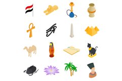 Egypt isometric 3d icons Product Image 1