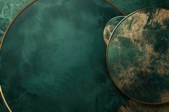 Gold Circle on Green Background Wallpaper Product Image 1