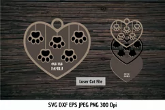 Paw SVG| Heart frame SVG| Our Fur Family| Pet Paws Cut Files Product Image 2