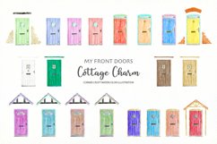 Watercolor Clipart My Front Door Cottage Charm Product Image 6