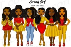 Sorority Girls Clipart African American Natural Hair Product Image 1