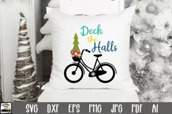 Christmas SVG Cut File - Deck the Halls SVG File Product Image 1