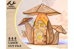 Mushroom House Lantern Laser Cut File Product Image 1