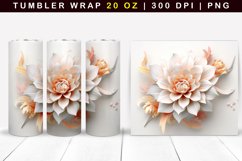 Flower Sublimation Tumbler | 3d Tumbler Wrap Product Image 1