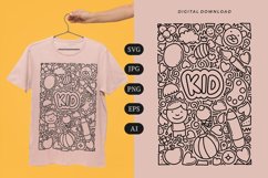 Kid Doodle T-shirt | SVG Product Image 1