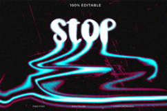 Distorted Liquid Text Effect | Retro Glitch Font Product Image 1