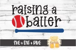 Raising A Baller - Baseball SVG PNG DXF Cut File Product Image 2
