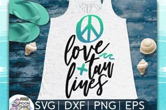 Peace Love Tan Lines SVG DXF PNG EPS Cutting Files Product Image 1