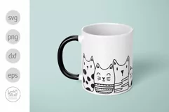 Cute Cats SVG Cut File for Cricut, Cats Clipart Product Image 3