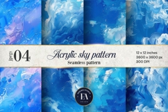 Acrylic Sky pattern | Abstract clouds and sky pattern Product Image 1