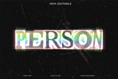 Digital Matrix Text Effect | Retro Glitch Font Style Product Image 1