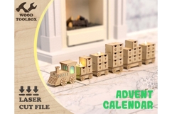 Advent Calendar Train Laser Cut File Product Image 1