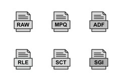 Set Of File Formats Icons Product Image 1