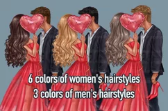 Valentine's Day Clipart, Love Couple Clip Art Product Image 7