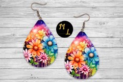 Chamomile Earrings design,flower Earrings sublimation Product Image 1