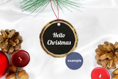 Christmas Wood Black Ornament Mockup PSD, Ornament Mockup Product Image 3