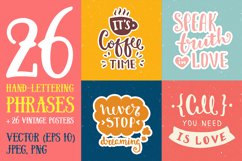 26 Hand Lettering Phrases &amp; Posters Product Image 1