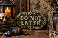Vintage Halloween Vintage PNG Clipart Signs 3 Product Image 2