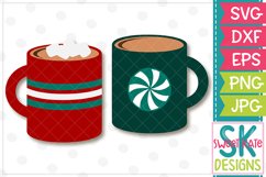 Hot Cocoa Mugs SVG DXF EPS PNG JPG Product Image 1