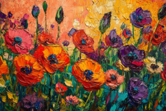 Colorful Abstract Flower Painting Background Wallpaper Product Image 1