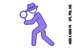 Colored Detective Icon Product Image 1