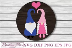 Love Gnomes with Heart SVG, Valentine's Day SVG Product Image 1
