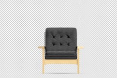 Isometric Arm Chair 3D isolated render Product Image 1