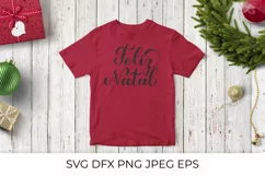 Feliz Natal lettering. Merry Christmas in Portuguese SVG Product Image 3