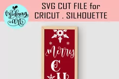 Merry christmas porch sign svg, Christmas vertical signs svg Product Image 2