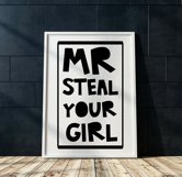 Mr. Steal Your Girl wall Print, Printable Wall Art, Boy bedroom wall print art, Printable quotes, home decor kid&#039;s playroom wall print decor Product Image 1