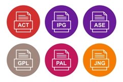 Set Of File Formats Icons Product Image 1
