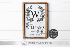 Family Monogram SVG | Farmhouse Last Name Sign SVG Product Image 1