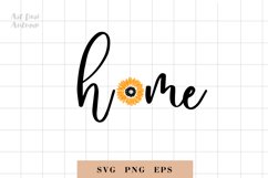 Home svg, Sunflowers svg, Cut file svg, EPS, PNG Product Image 1